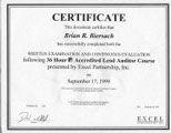 Brian Biersach Certificate